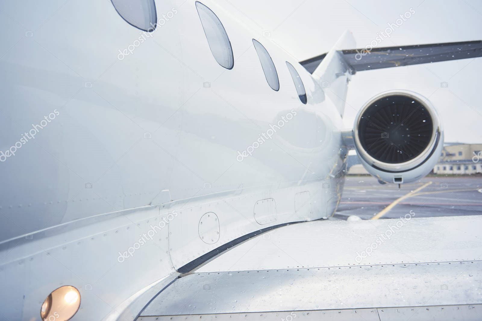 photo turbine of an airplane